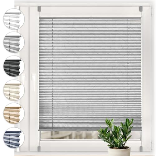 Sonello Plissee Crush Klemmfix ohne Bohren 30cm x 200cm Grau Faltrollo Plisseerollo Jalousie für Tür & Fenster Blickdicht Sichtschutz Sonnenschutz Fertifplissee Rollo Sonello Plissee Crush Klemmfix ohne Bohren 30cm x 200cm Grau Faltrollo Plisseerollo Jalousie für Tür & Fenster Blickdicht Sichtschutz Sonnenschutz Fertifplissee Rollo von Sonello