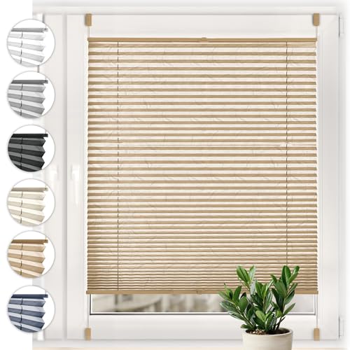 Sonello Plissee Crush Klemmfix ohne Bohren 35cm x 120cm Cappuccino Faltrollo Plisseerollo Jalousie für Tür & Fenster Blickdicht Sichtschutz Sonnenschutz Fertifplissee Rollo Sonello Plissee Crush Klemmfix ohne Bohren 35cm x 120cm Cappuccino Faltrollo Plisseerollo Jalousie für Tür & Fenster Blickdicht Sichtschutz Sonnenschutz Fertifplissee Rollo von Sonello