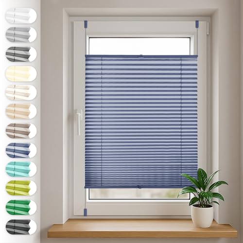 Sonello Plissee Klemmfix ohne Bohren 30cm x 120cm Blau Faltrollo Plisseerollo Jalousie für Tür & Fenster Blickdicht Sichtschutz Sonnenschutz Fertifplissee Rollo Sonello Plissee Klemmfix ohne Bohren 30cm x 120cm Blau Faltrollo Plisseerollo Jalousie für Tür & Fenster Blickdicht Sichtschutz Sonnenschutz Fertifplissee Rollo von Sonello