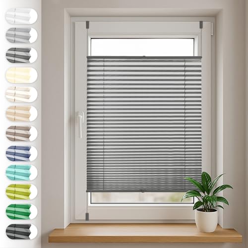 Sonello Plissee Klemmfix ohne Bohren 65cm x 100cm Anthrazit/Dunkelgrau Faltrollo Plisseerollo Jalousie für Tür & Fenster Blickdicht Sichtschutz Sonnenschutz Fertifplissee Rollo Sonello Plissee Klemmfix ohne Bohren 65cm x 100cm Anthrazit/Dunkelgrau Faltrollo Plisseerollo Jalousie für Tür & Fenster Blickdicht Sichtschutz Sonnenschutz Fertifplissee Rollo von Sonello