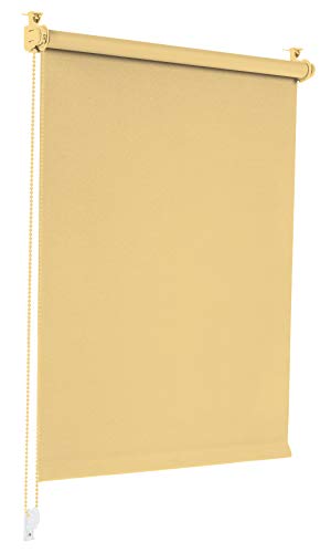 Verdunkelungsrollo Klemmfix ohne Bohren 95cm x 150cm Beige Verdunklungsrollo Fensterrollo Rollo Seitenzugrollo Klemmrollo für Fenster & Tür von Sonello