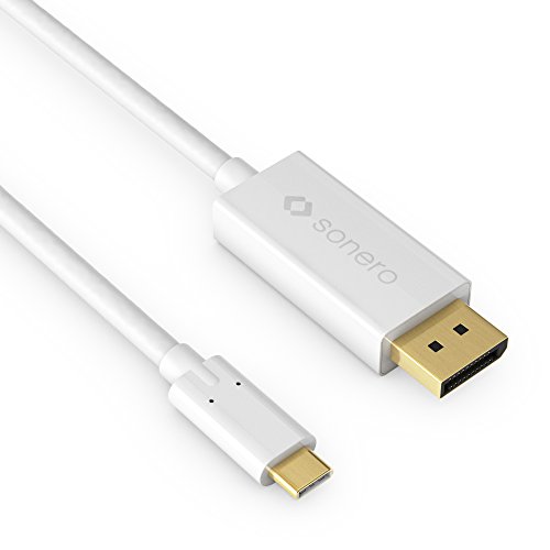 Sonero UCC021-020 USB-C auf DisplayPort Kabel, 4K@60Hz mit 18Gbps, USB 3.1, Alt Mode, Thunderbolt 3 kompatibel für MacBook Pro, Samsung S8, Dell XPS 15 und andere USB-C Computer, 2,0m weiß Sonero UCC021-020 USB-C auf DisplayPort Kabel, 4K@60Hz mit 18Gbps, USB 3.1, Alt Mode, Thunderbolt 3 kompatibel für MacBook Pro, Samsung S8, Dell XPS 15 und andere USB-C Computer, 2,0m weiß von Sonero