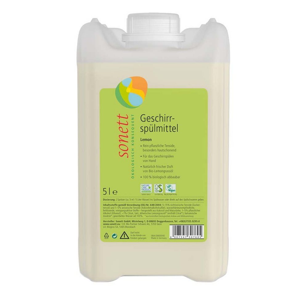 Sonett Geschirrspülmittel - Lemon Kanister 5L Geschirrspülmittel Sonett Geschirrspülmittel - Lemon Kanister 5L Geschirrspülmittel von Sonett