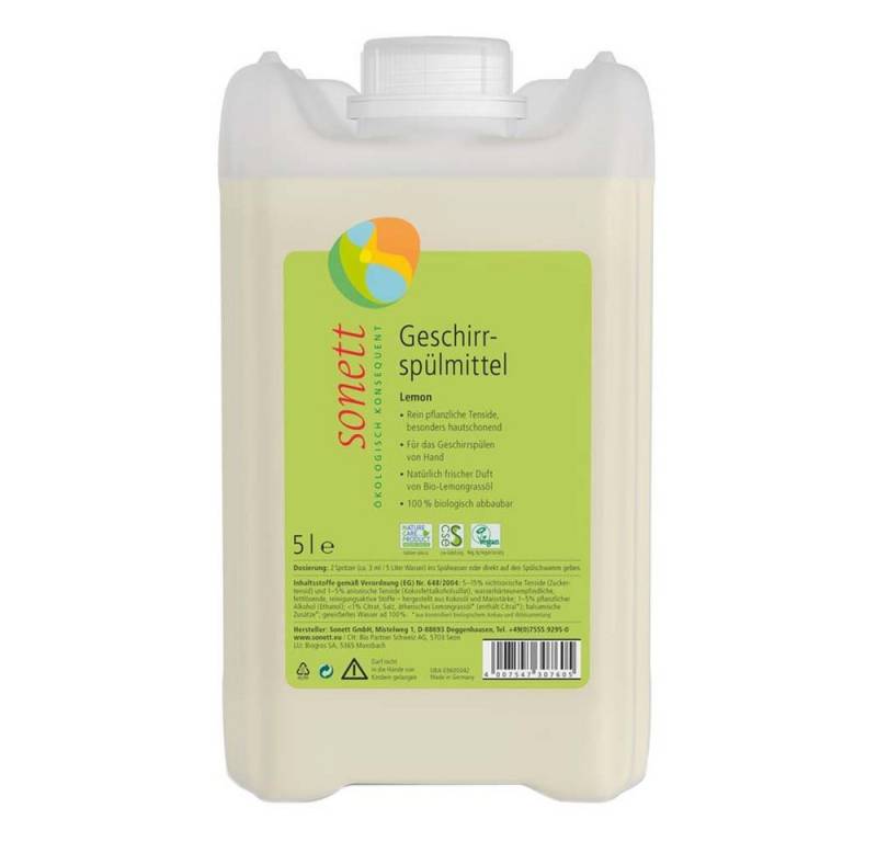 Sonett Geschirrspülmittel - Lemon Kanister 5L Geschirrspülmittel Sonett Geschirrspülmittel - Lemon Kanister 5L Geschirrspülmittel von Sonett