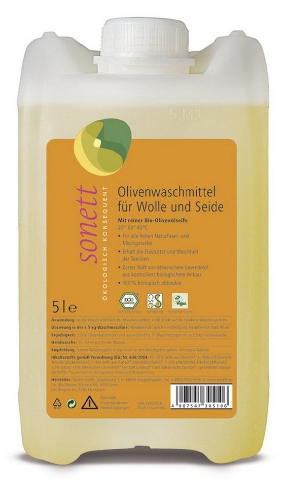 Sonett Oliven Waschmittel 5L Vollwaschmittel Sonett Oliven Waschmittel 5L Vollwaschmittel von Sonett