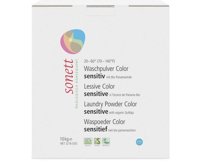 Sonett Sonett Waschpulver Color sensitiv 10 kg Colorwaschmittel von Sonett