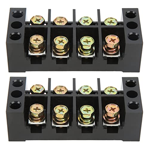 2 Stück 600 V 60 A Klemmleistenblock, 3 Größen Erdungsklemmenblock-Barriereleiste) (4 Positionen (604)) von Sonew