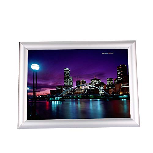 A4 Aluminium Snap Bilderrahmen mit Einfacher Frontladungsfunktion für Poster und Schilder Display-langlebige Wasserdichte Wandbekämpfung mit Anti-Blend-PVC-Abdeckung und Sichere Montage von Sonew
