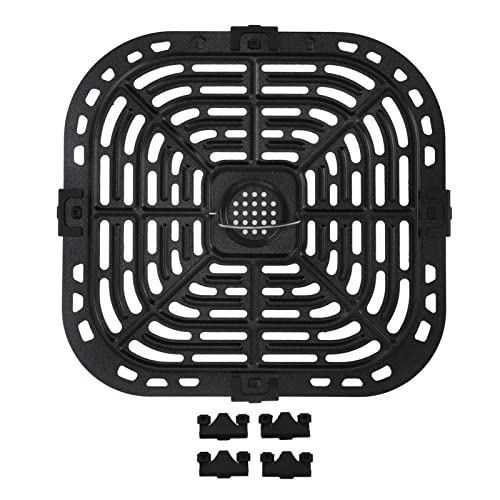 Air Fryer Grillpfanne, 304 Edelstahl Fritteuse Ersatz Crisper Platte für Instant Plus Gourmia Air Fryer, 24 x 23 cm von Sonew