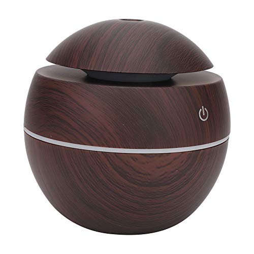 Diffusor mit ätherischen Ölen, Aromatherapie-Diffusor mit Runder Kugelform und Ultraschall-Luftbefeuchter mit kühlem Nebel, Luftdiffusoren mit Natürlicher Aromatherapie im Home Office(Dark Wooden) von Sonew