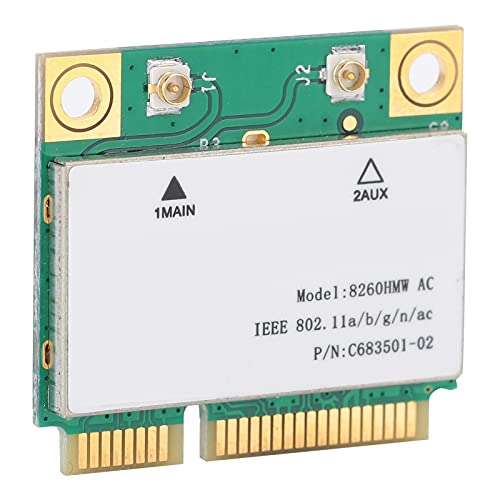 Sonew Drahtlose Netzwerkkarte, PCIE-WLAN-Karte, 2,4G/5G-Gigabit-Dualband-Netzwerkkarte, 8260HMW 802.11AC PCIE BT4.2 2 Antenne von Sonew