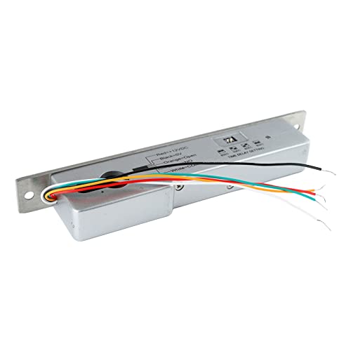 Elektrisches Riegelschloss, Robustes Elektrisches Türschloss, Starke Edelstahl-Verzögerungseinstellung, Elektrischer Einsteckriegel, für Holztür, Glastür (5-Draht-12-V-Stromversorgung Entriegeln Sie von Sonew