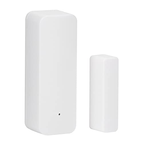 Intelligenter WiFi Türfenstersensor, Drahtloser Türmagnet Detektor Sprachsteuerung Alarmsicherheitssystem für Google Home und Alexa, Weiß (ohne Akku) von Sonew