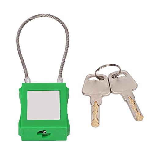 Lockout-Tagout-Schloss, 85-mm-Bügel-Stahlkabelschlösser mit 2 Schlüsseln für die Gerätewartung für Elektrische Lockout-Tagout-Kits (Grün) von Sonew