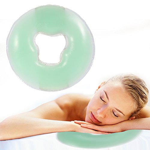 Massageliegen-Pads, Silikon-Gel Gelkissen Gesicht Massageliege Gelkissen Gesicht Massageliege für das Gesicht zum Entspannen, für Büro Tisch SPA Bett Entspannung Schönheitssalon Hautpflege (grün) von Sonew