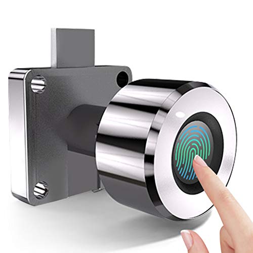 Smart Fingerabdruck Schloss Diebstahlsicherung Schlüsselloses Schloss 20 Fingerabdruck USB Aufladen, Schrankschlösser für Kleiderschrank Schublade für Zuhause und Büro von Sonew