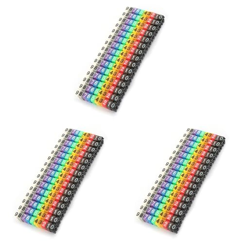 Sonew 0–9 Codierte Kabelmarkierungen Zum Klemmen, 1,5 Mm2 Nummern Rohr-Drahtnummernetikett, Kunststoff-Kabelkennzeichnungs-Drahtkabelmarkierung, Geeignetes 2,0 Bis 3,2 Mm Kabel, 15 Sonew 0–9 Codierte Kabelmarkierungen Zum Klemmen, 1,5 Mm2 Nummern Rohr-Drahtnummernetikett, Kunststoff-Kabelkennzeichnungs-Drahtkabelmarkierung, Geeignetes 2,0 Bis 3,2 Mm Kabel, 15 von Sonew