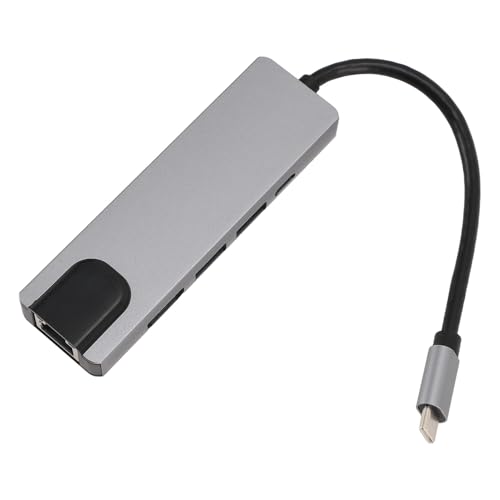 Sonew 5-in-1-USB-C-HUB-Multiport-Adapter, USB-C-zu-4K-Hub-Dongle, 30-Hz-RJ45-PD-Lade-Gigabit-Ethernet, USB-C-Laptop-Dockingstation von Sonew