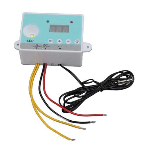 Sonew Inkubator-Temperaturregler, AC 110 V Bis 220 V Inkubator-Controller mit HD-Display, Digitaler DIY-Inkubator-Temperaturregler für Gewächshaus, Hundeküken- und Katzenzimmer von Sonew