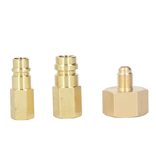 Sonew Klimaanlagen-Nachrüstadapterteile, High-Low-Fitting-Kupfersatz, AC-Konvertierungsadapter für R134A-Klimaanlage Sonew Klimaanlagen-Nachrüstadapterteile, High-Low-Fitting-Kupfersatz, AC-Konvertierungsadapter für R134A-Klimaanlage von Sonew