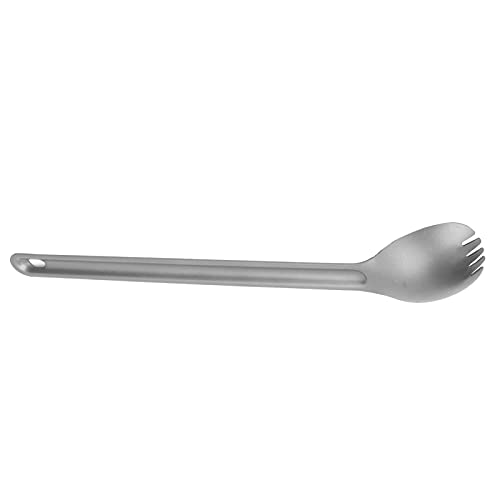 Sonew Leichtes Titan-Besteckset mit Langem Griffspork für Camping Im Freien-langlebiger, Rostresistenter, Leicht zu Reduzierter Metalllöffel für das Reisen (Langlöffel Gabelgabel) von Sonew