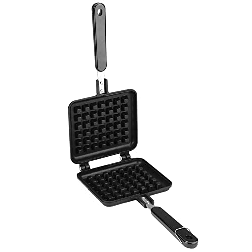 Sonew Pan Waffle Hersteller Nicht -Stick -Waffel -Eisen Backpfanne Tragbare Aluminium Pan Doppelte Seite für Frühstück Mittagessen Haushalt Café Restaurant Cake Shop von Sonew