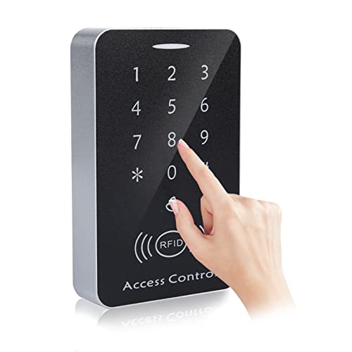 Sonew RFID Touch Metall Zugangskontrolle Passwort Zugang Tastatur Maschine Controller mit 10 stücke ID Keyfobs für Outdoor Indoor Use, Zutrittskontrollkartenleser mit digitaler Tastatur von Sonew