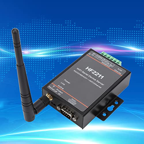 Sonew Serial Device Server, Ethernet-Konvertermodul, RS232/485/422 zu WLAN und Ethernet DTU-Netzwerkkommunikation, WLAN-Hotspot-Extender, 5–36 VDC, für IP-Kamera, Netzwerk von Sonew