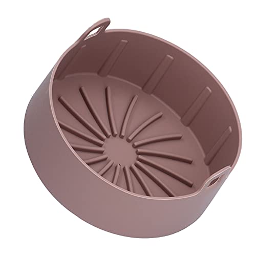 Sonew Silikonluft -Frittieriner, Wiederverwendbar -20 ℃ -220 ℃ Luftbraten -Zubehör mit Griff für das Backzubehör für Elektrisches Korbschale (16 cm integrierte Kaffeefarbe) von Sonew