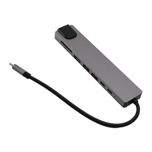 USB-C-Laptop-Dockingstation, Typ C auf 2 USB 3.0, HD-Multimedia-Schnittstelle, 7-in-1-USB-C-Dock, RJ45 1000 Mbit/s PD Typ C Datenspeicher-Speicherkartensteckplatz von Sonew
