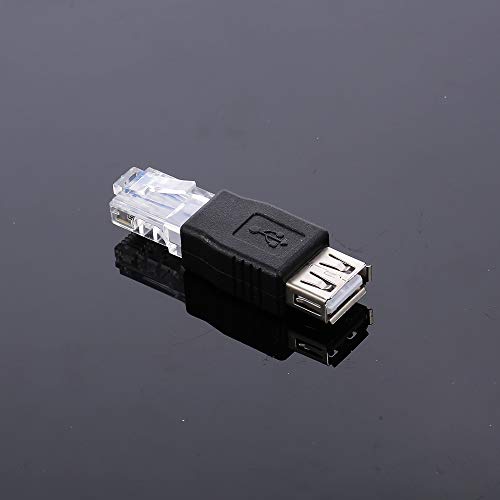 Sonew USB an RJ45 Adapter USB2.0 Frauen an Ethernet RJ45 Männlicher Stecker -Adapter -Anschluss für ADSL -Modem oder Router mit USB -Schnittstelle, Leicht und Tragbar von Sonew