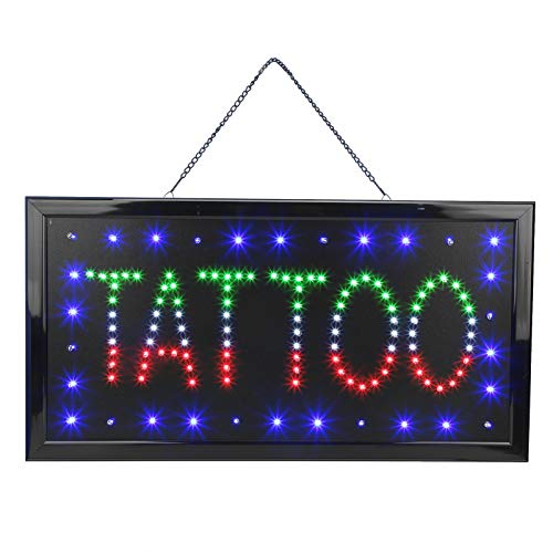 Tattoo Shop LED Leuchtreklamen Tattoo Shop Schild Body Art Tattoo Store Open Sign LED Anzeige Board With Chain Tattoo Shop Night Sign von Sonew