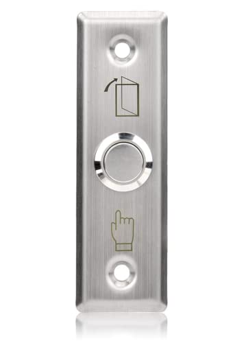 Tür Exit Release Push Button Entriegelungstaste aus Edelstahl zum Verriegeln der Tür, Türzugriffskontrollsystem Switch Panel Teil Access Control Türentriegelung Aus Entriegelungstaste von Sonew