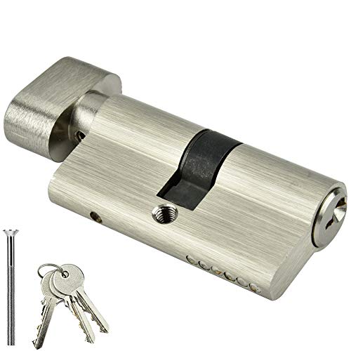 Zylinderschloss mit Schlüssel, Kupfer Einzelöffnungsschloss - Sichern Sie wichtige Dinge, rostfreie Zylinderschloss Schlafzimmertür(60mm) von Sonew