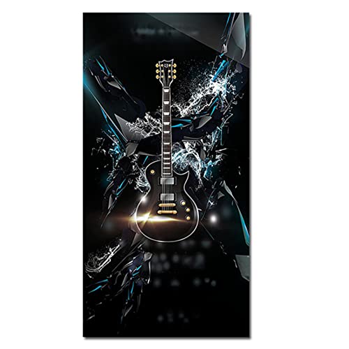 DIY 5D Diamond Painting Set für Kinder/Erwachsene Musik Coole Gitarre Diamant Painting Full Drill Kristall Stickerei Kreuzstich Kunsthandwerk für Home Wand Dekorationen Geschenk Square Drill 55x110cm von SongYww