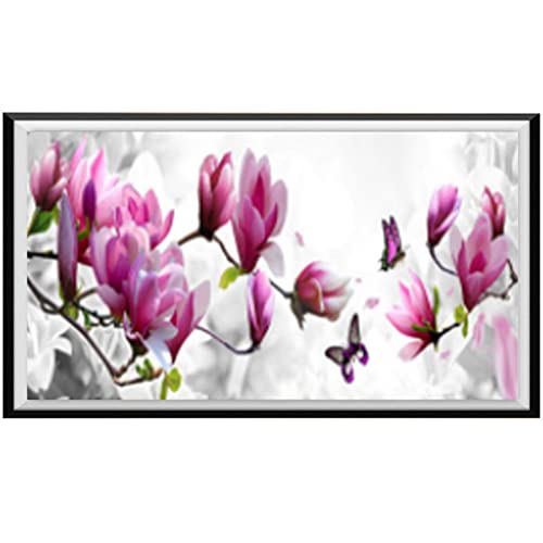 DIY 5D Diamond Painting Set für Kinder/Erwachsene Orchidee Diamant Painting Bilder Full Drill Kristall Stickerei Kreuzstich Kunsthandwerk für Home Wand Dekorationen Geschenk Round Drill 50x100cm von SongYww