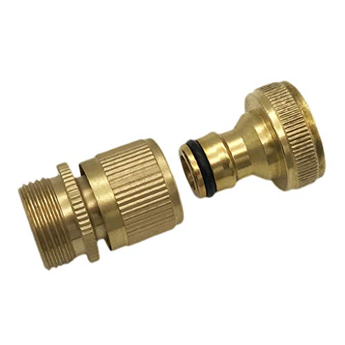 1 Set 3/4 Zoll Messing Schnellverbinder Gartenschlauch Wasserhahn Adapter Gartenbewässerung Lötdichtung Drahtverbinder von Songelt