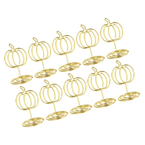 10 Stück Kürbis-förmige Metall-Notizhalter, Tischnummernständer, Bilder-Clip-Halter für Thanksgiving, Herbst, Festival, Dekoration, Metall-Notizhalter 10 Stück Kürbis-förmige Metall-Notizhalter, Tischnummernständer, Bilder-Clip-Halter für Thanksgiving, Herbst, Festival, Dekoration, Metall-Notizhalter von Songelt