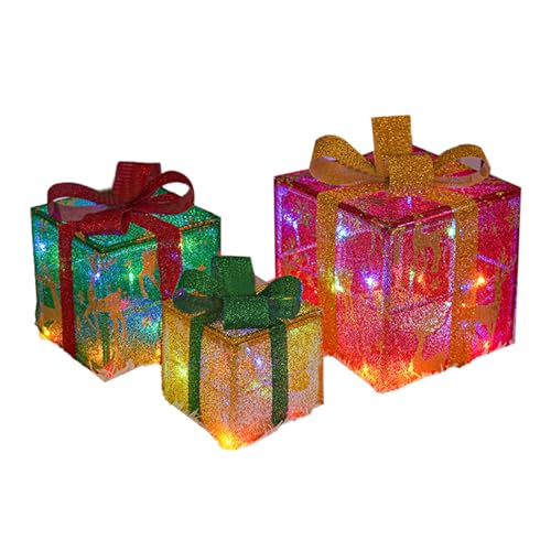 3 Stück beleuchtete Geschenkboxen LED warme Lichter Party Dekoration Box leuchtende Ornamente für Zuhause Urlaub Party Weihnachten beleuchtete Boxen Ornament Urlaub 3 Stück beleuchtete Geschenkboxen LED warme Lichter Party Dekoration Box leuchtende Ornamente für Zuhause Urlaub Party Weihnachten beleuchtete Boxen Ornament Urlaub von Songelt