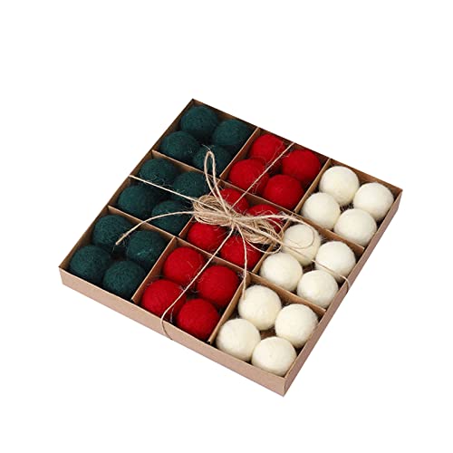 36 Stück bunte Weihnachts-Filzkugeln für Girlanden, Dekorationen, Urlaub, Party, Dekoration, Girlande 36 Stück bunte Weihnachts-Filzkugeln für Girlanden, Dekorationen, Urlaub, Party, Dekoration, Girlande von Songelt