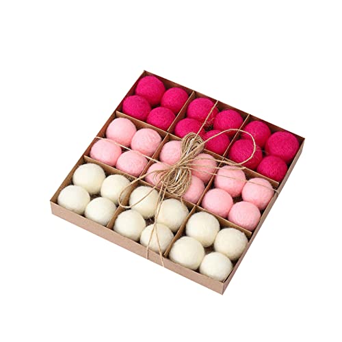 36 Stück bunte Weihnachts-Filzkugeln für Girlanden, Dekorationen, Urlaub, Party, Dekoration, Girlande 36 Stück bunte Weihnachts-Filzkugeln für Girlanden, Dekorationen, Urlaub, Party, Dekoration, Girlande von Songelt