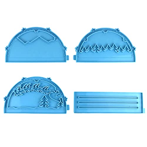 4 x Rentier-Schlitten, Schreibtisch-Dekoration, Weihnachtsform, Harz-Form, Kristall-Epoxid-Gussformen für Heimdekorationsset, Blumen 4 x Rentier-Schlitten, Schreibtisch-Dekoration, Weihnachtsform, Harz-Form, Kristall-Epoxid-Gussformen für Heimdekorationsset, Blumen von Songelt