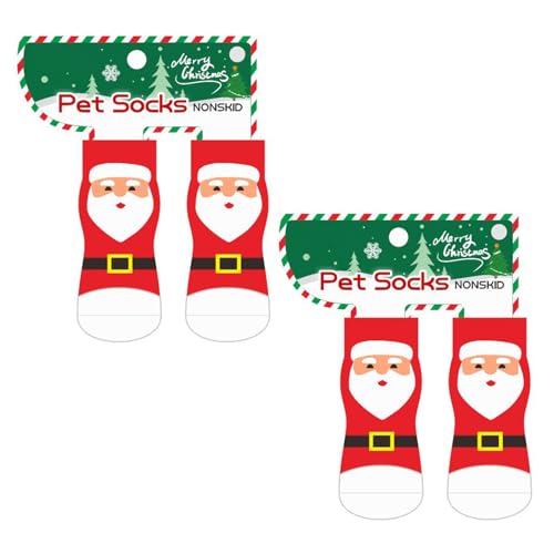 4lots Weihnachtssocken für Hunde, gestrickt, Outdoor-Hundeschuhe, Socken, Urlaub, Haustierbekleidung, Zubehör für Haustierbesitzer, Feste, Hundeschuhe 4lots Weihnachtssocken für Hunde, gestrickt, Outdoor-Hundeschuhe, Socken, Urlaub, Haustierbekleidung, Zubehör für Haustierbesitzer, Feste, Hundeschuhe von Songelt