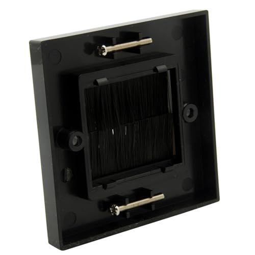 86 Typ, schwarze elektrische Abdeckplatte, Steckdose, Bürste, Wandplatte, Kabeldurchführung, staubdichte Wandplatte, Kabeldurchführung von Songelt