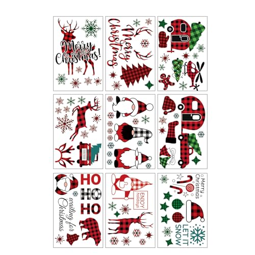 9 x elektrostatische Weihnachts-Glasaufkleber in Zwergform, für Weihnachtsdekoration, Navidads, Partyzubehör, Glas-Tropfen-Dekorationen für Zuhause 9 x elektrostatische Weihnachts-Glasaufkleber in Zwergform, für Weihnachtsdekoration, Navidads, Partyzubehör, Glas-Tropfen-Dekorationen für Zuhause von Songelt