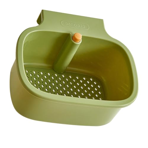 Abtropfgestell mit Wandhalterung, pressbetriebenes Abtropfgestell aus Edelstahl, schnell abtropfender Korb, Küchenzubehör, maximiert das Küchensieb von Songelt