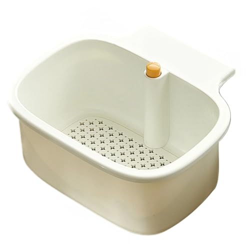 Abtropfgestell mit Wandhalterung, pressbetriebenes Abtropfgestell aus Edelstahl, schnell abtropfender Korb, Küchenzubehör, maximiert das Küchensieb von Songelt