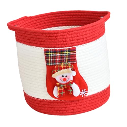 Aufbewahrungskorb aus Baumwollseil, handgewebt, für Weihnachten, Heimdekoration, Schreibtisch-Organizer, Haushalts-Aufbewahrungskorb Aufbewahrungskorb aus Baumwollseil, handgewebt, für Weihnachten, Heimdekoration, Schreibtisch-Organizer, Haushalts-Aufbewahrungskorb von Songelt