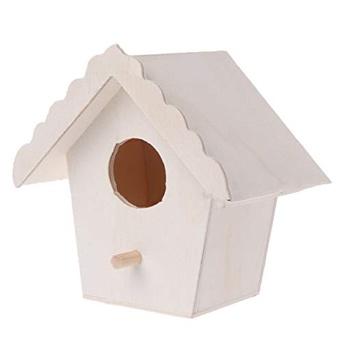 Bluebirds House Massivholz Vogelhaus Hängendes schönes Vogelnest entworfen mit Eingängen und Sitzstangen für kleine Vögel, Vogelfutter für den Außenbereich Bluebirds House Massivholz Vogelhaus Hängendes schönes Vogelnest entworfen mit Eingängen und Sitzstangen für kleine Vögel, Vogelfutter für den Außenbereich von Songelt