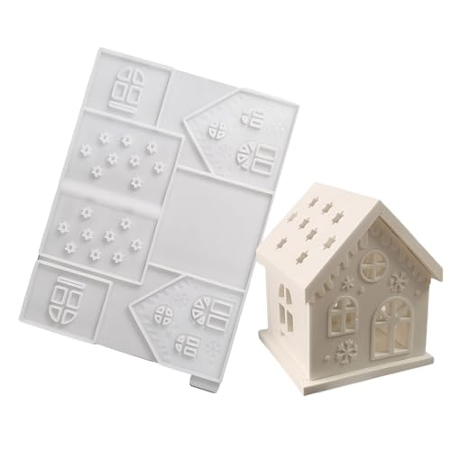 Einzigartige Ornamentformen aus Silikon, Weihnachtshäuser, Kerzenständer, Textur, geeignet für Ornamente, Weihnachtshausform Einzigartige Ornamentformen aus Silikon, Weihnachtshäuser, Kerzenständer, Textur, geeignet für Ornamente, Weihnachtshausform von Songelt